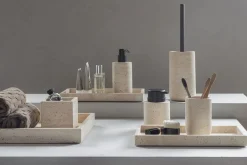Mette Ditmer - TRAVERTINE toothbrush holder - Linen