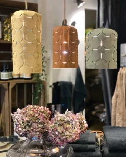 MiLLE W NORDISK DESIGN - Polar Lights - Pendel - Grå læder - Medium