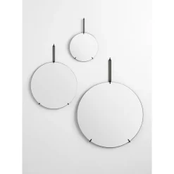 MOEBE - Væg spejl - 50 cm, sort - Wall Mirror Ø50 cm - Black
