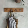 Moudhome - OAK Knagerække Egetræ Med Stål Knager - 50 cm