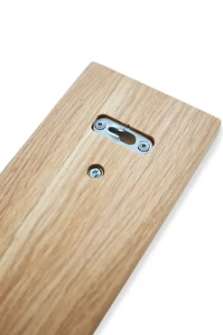 Moudhome - OAK Knagerække Egetræ Med Stål Knager - 50 cm