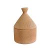 Moudhome - Rustic keramik krukke med låg - 14,5 cm
