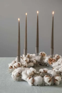 Moudhome - SPIKE lysholder - mørk beige