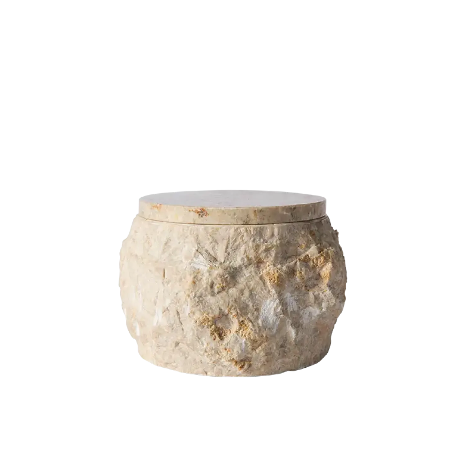 Muubs - Krukke m. låg Batu - Creme - Rustik Marmor