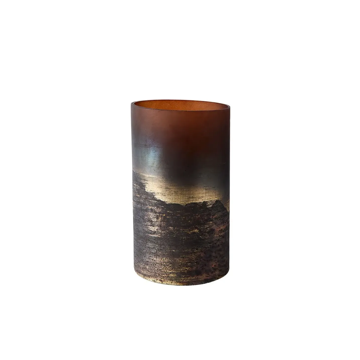 Muubs - Vase Lana 25 - Brown/Gold - Ø14 x H25 cm