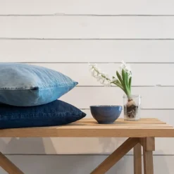 Never - Pudebetræk - Denim - Denim Hvid - 60x60 cm