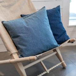 Never - Pudebetræk - Denim - Denim Hvid - 50x50 cm
