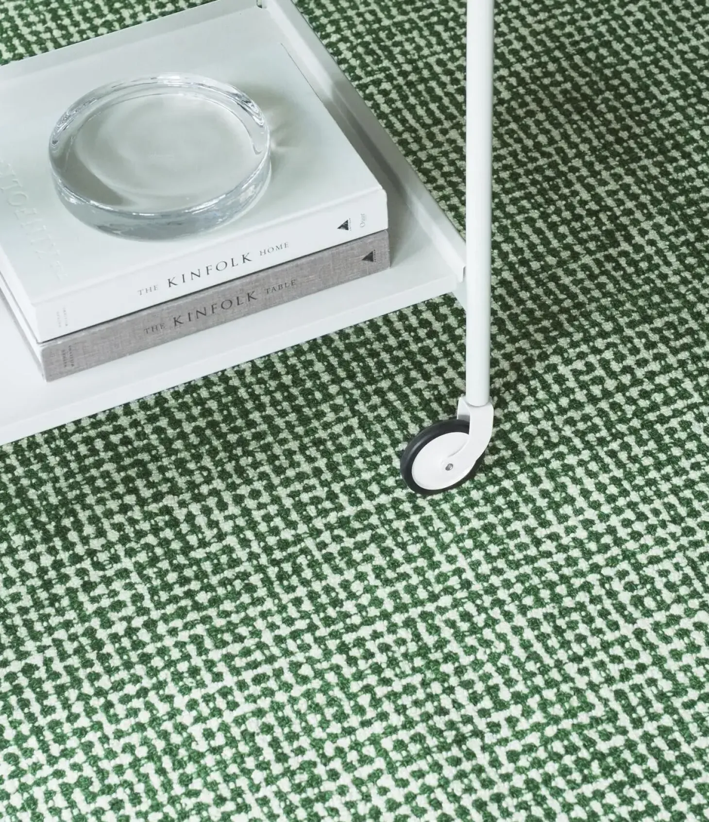 Normann Copenhagen - Flick Rug Tæppe 200x300 cm - Off White/Dark Green