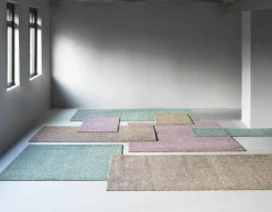 Normann Copenhagen - Flick Rug 80x200 cm - Off White/Dark Green