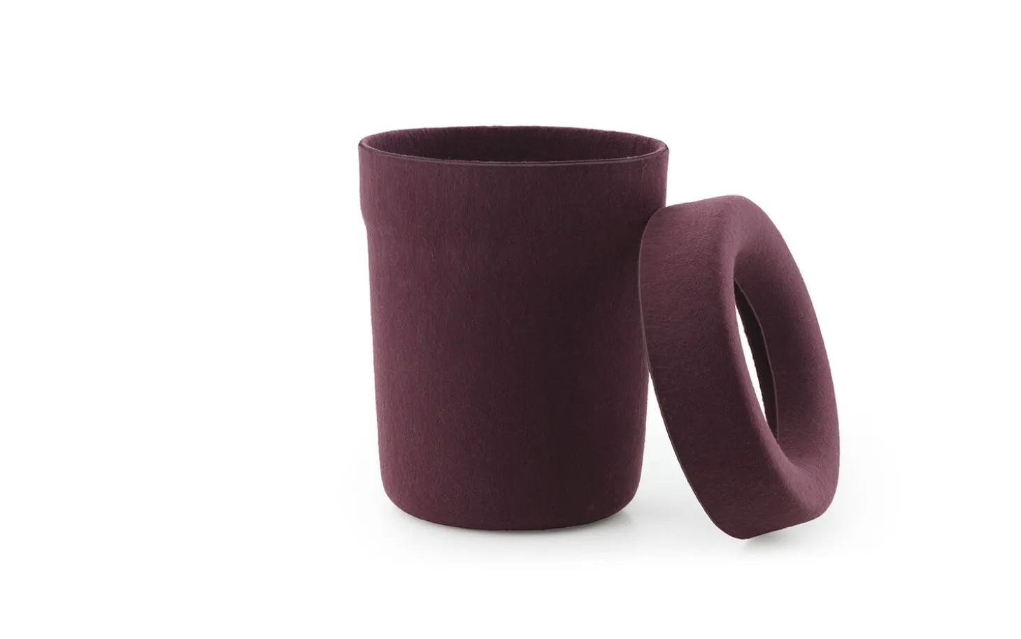 Normann Copenhagen - Hide Office Bin Burgundy