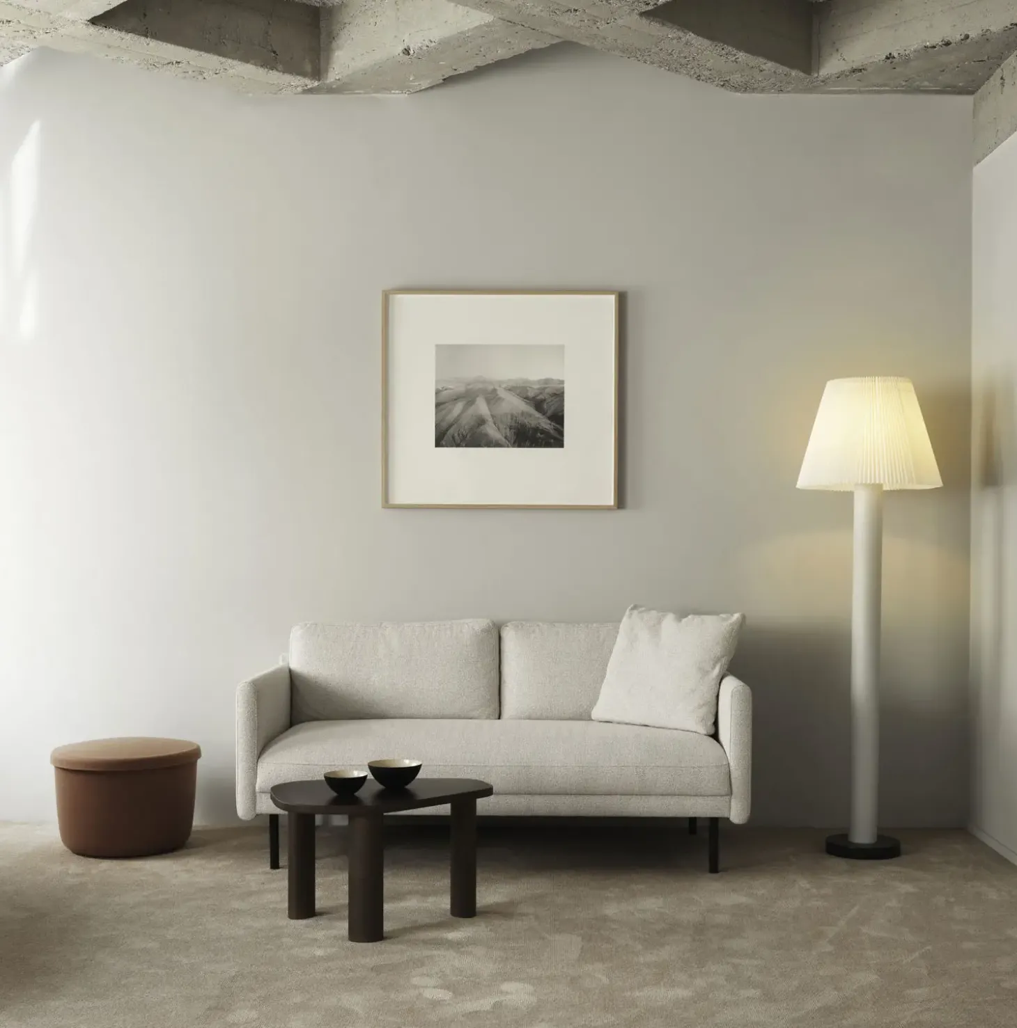 Normann Copenhagen - Hide Opbevarings Puf Small - Blå - Small