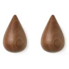 Normann Copenhagen - knage - Dropit Hooks Large - Valnød - 2 styk