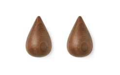 Normann Copenhagen - knage - Dropit Hooks Large - Valnød - 2 styk