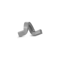 Normann Copenhagen - Lysestage - Crooked Candlestick One - Warm Grey / Varm Grå