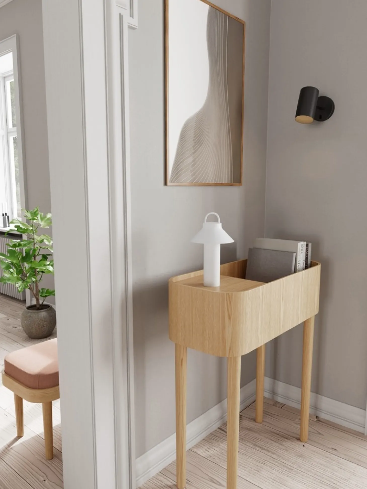 NovoForm - Moov Opladelig LED Lampe - Lys Grå