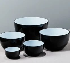 Piet Hein - Skål i Glas, Ø 21 cm - SORT
