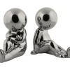 Present time - Bookend Joey ceramic chrome plated, Set of 2pcs