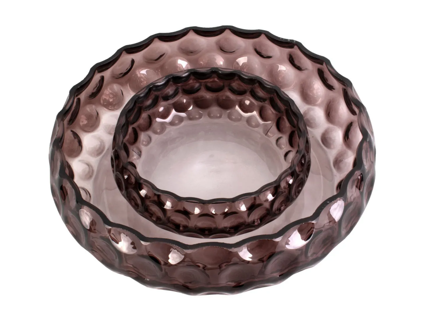 Present time - Bowl Speckles glass small chocolate brown