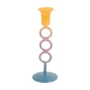 Present time - Candle holder Anillo Vivo medium multi colour mango yellow