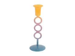 Present time - Candle holder Anillo Vivo medium multi colour mango yellow