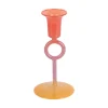 Present time - Candle holder Anillo Vivo small multi colour bright red