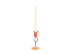 Present time - Candle holder Anillo Vivo small multi colour bright red