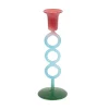 Present time - Candle holder Anillo Vivo medium multi colour warm purple