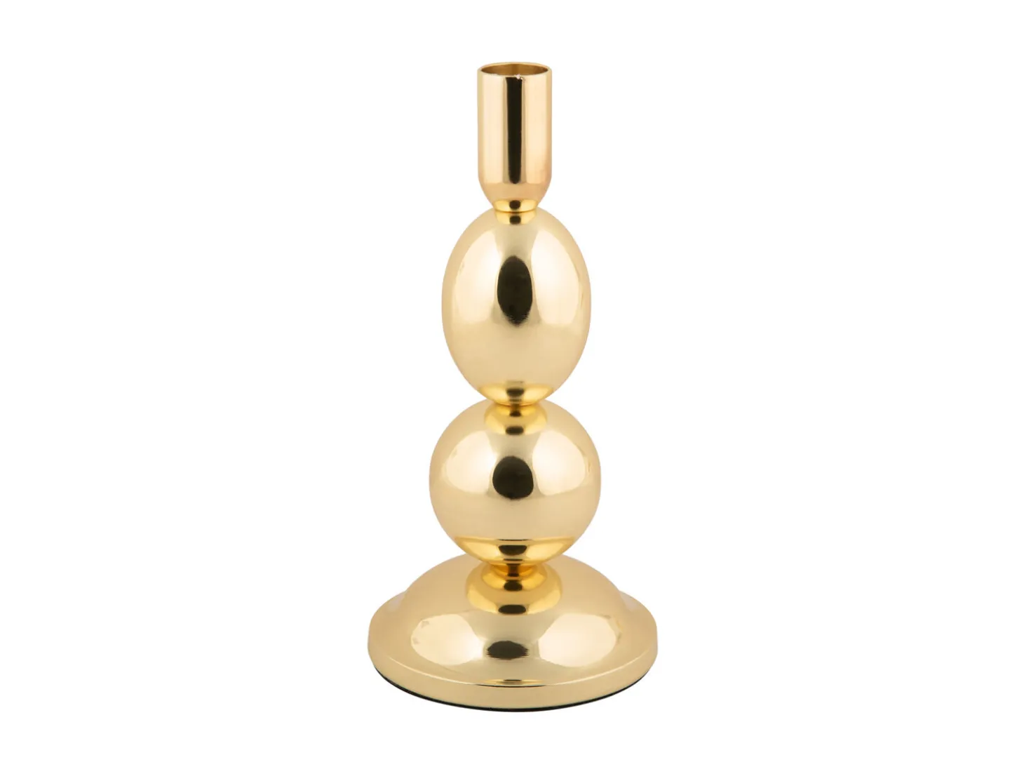 Present time - Candle holder Dazzle medium gold plated