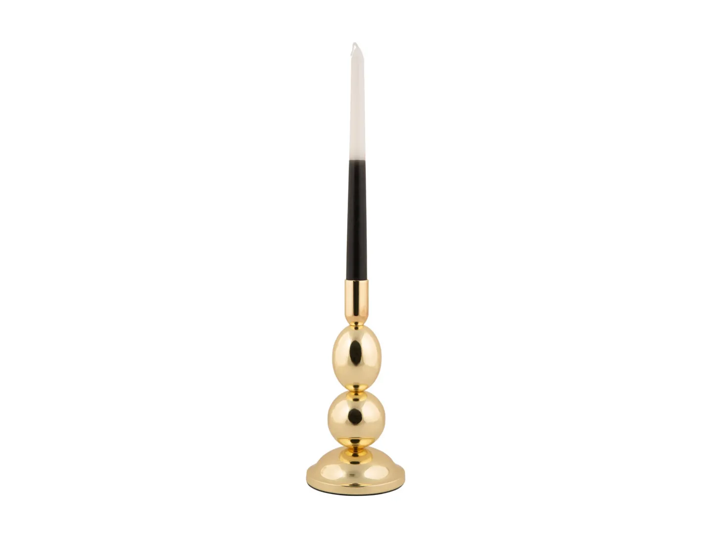 Present time - Candle holder Dazzle medium gold plated