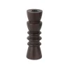 Present time - Candle holder Formado Medium mango wood walnut lacquered