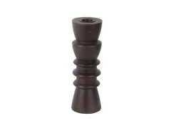 Present time - Candle holder Formado Medium mango wood walnut lacquered