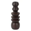 Present time - Candle holder Formado Large mango wood walnut lacquer