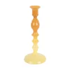 Present time - Candle holder Grato Mecer medium ochre yellow to soft yellow