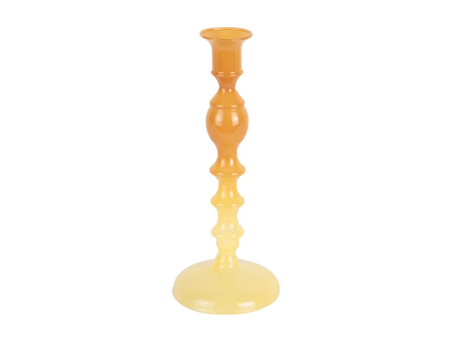 Present time - Candle holder Grato Mecer medium ochre yellow to soft yellow