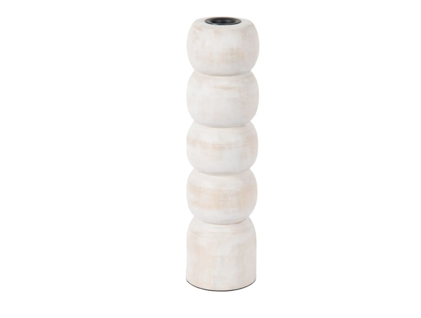 Present time - Candle holder Modelar Large mango wood white wash