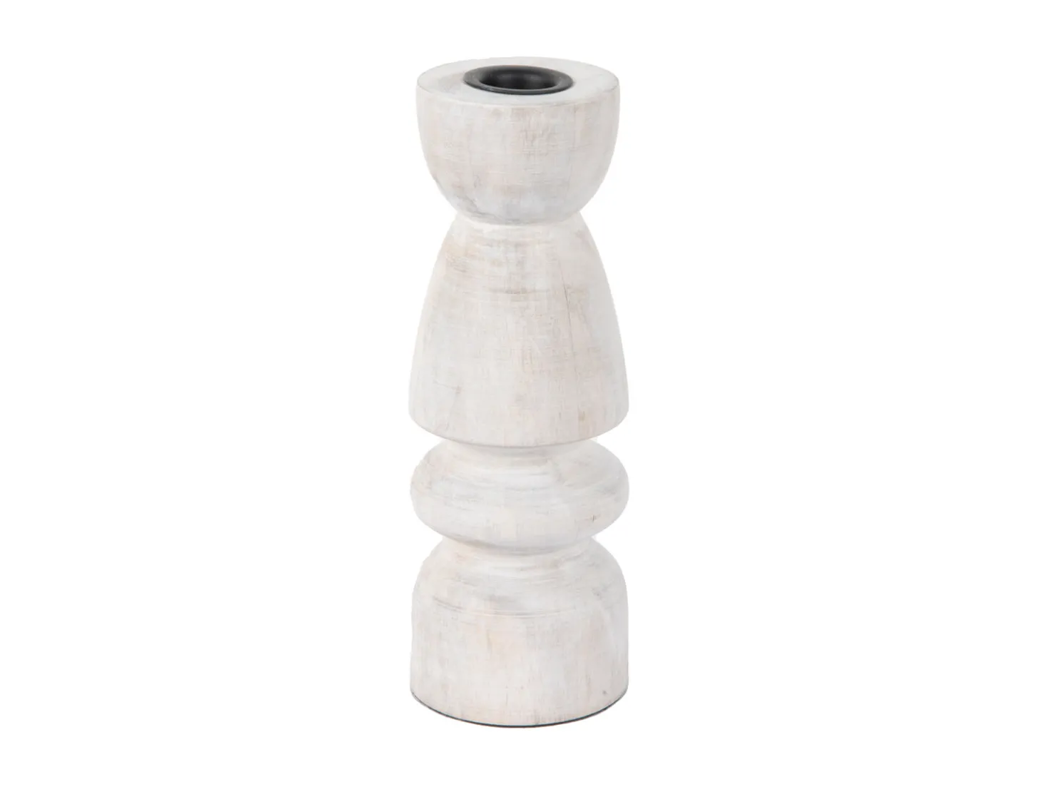 Present time - Candle holder Modelar Medium mango wood white wash