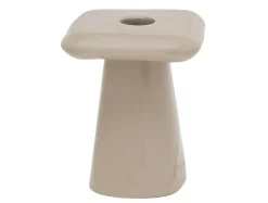Present time - Candle holder Roca small warm grey