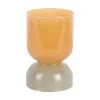 Present time - Candle holder Variado Colores ochre yellow w. grayed jade