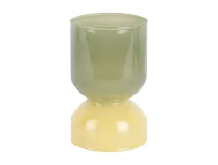Present time - Candle holder Variado Colores jungle green w. soft yellow