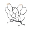 Present time - Magazine rack Honeycomb matt black