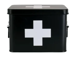Present time - Medicine storage box medium metal matt black