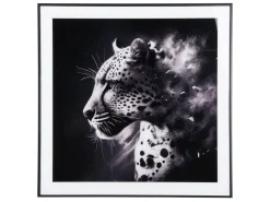 Present time - Photo art Leopard glass black & white