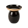 Present time - Pillar candle holder Mila small iron enamel black