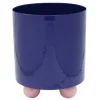 Present time - Plant pot Double Funky large cobalt blue w. soft pink