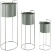 Present time - Plant pot set Essence round iron jungle green