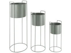 Present time - Plant pot set Essence round iron jungle green