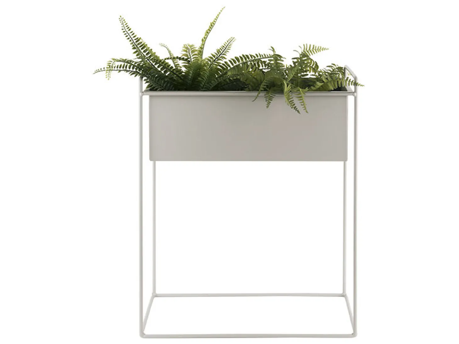 Present time - Plant pot set Essence straight iron warm grey