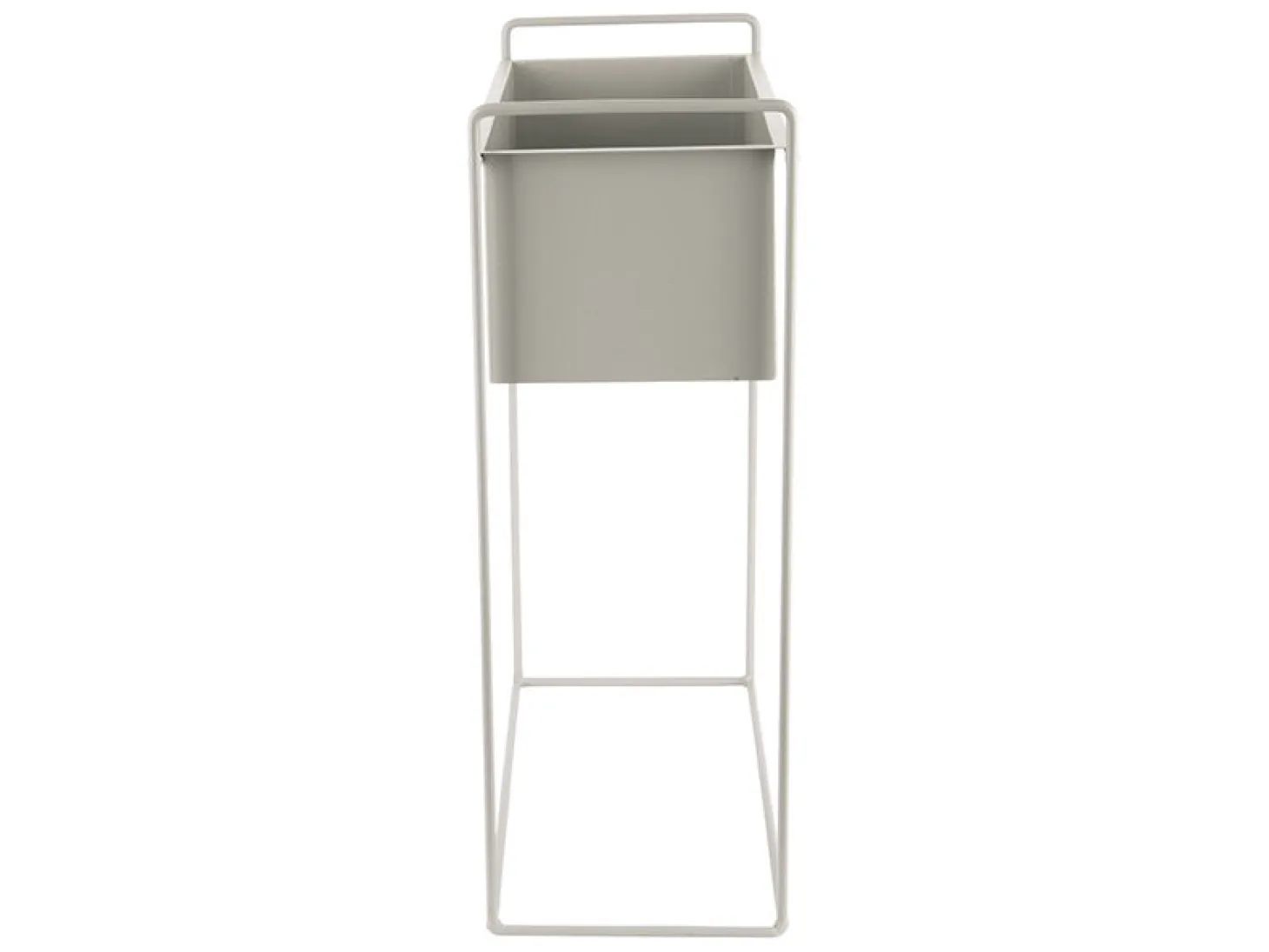 Present time - Plant pot set Essence straight iron warm grey