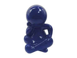Present time - Statue Amigo Sitting large cobalt blue
