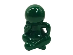 Present time - Statue Amigo Sitting medium retro green
